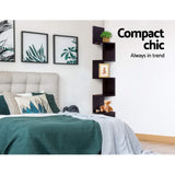 Bookcase Display Storage Stand  5 Lv Corner shelf Wall Shelf - Brown