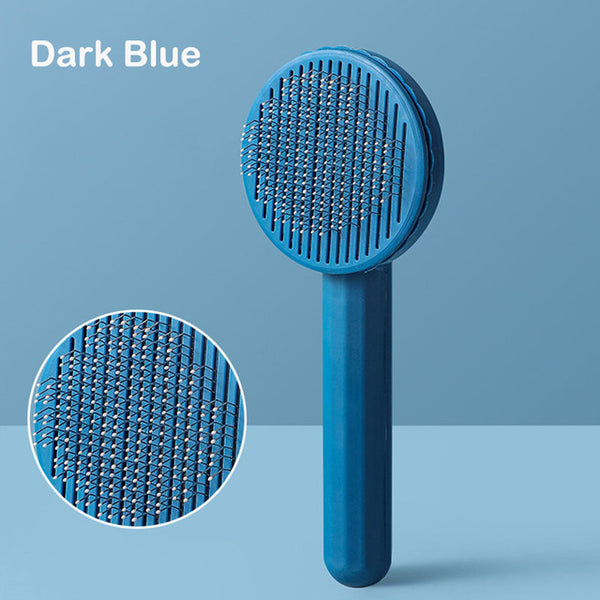 Pet Brush Pet Hair Grooming Cat Brush- PUSH AND CLEAN system -Dog Comb Slicker Brush For Cat Dog