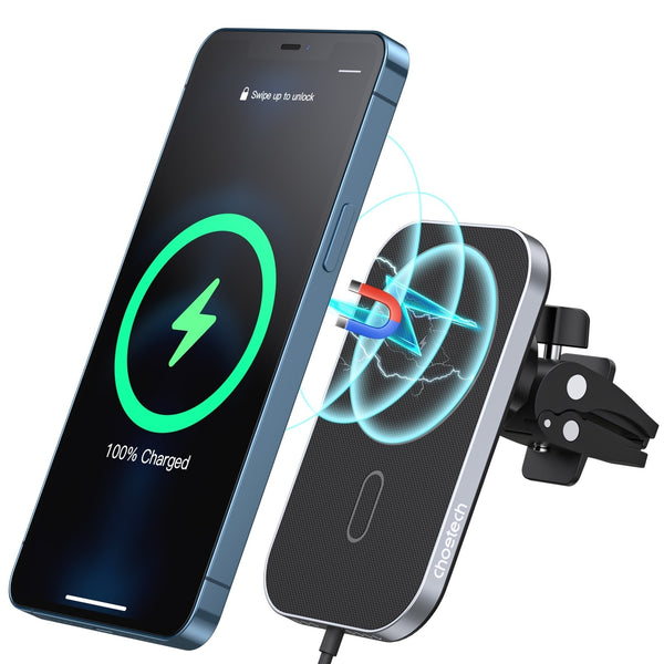 Charger Magnetic Wireless Car Charger Holder with 1.5M Cable