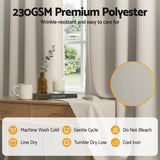 Blockout Curtains 2X 132x213cm Thermal Insulated Eyelet Drapes Beige