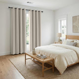 Blockout Curtains 2X 132x213cm Thermal Insulated Eyelet Drapes Beige