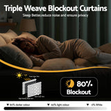 Blockout Curtains 2X 132x213cm Thermal Insulated Eyelet Drapes Green