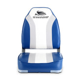 Boat Seats  2X Folding  Marine Seat Swivel High and Padding Blue