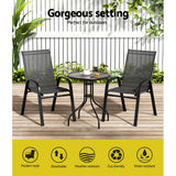 Table and Chairs 3PC Outdoor Set Table and Chairs  Black Bistro