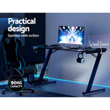 Desk Computer Gaming Desks LED Light 140CM
