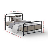 Bed Frame Metal Bed Frame Single (Black) LE