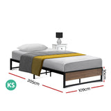 Bed Frame Metal King Single Bed OSL