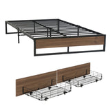 Artiss Bed Frame Metal Frame Queen Size Bed Base 2 Drawers