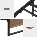 Artiss Bed Frame Metal Frame Queen Size Bed Base 2 Drawers