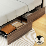 Artiss Bed Frame Metal Frame Queen Size Bed Base 2 Drawers