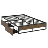 Artiss Bed Frame Metal Frame Queen Size Bed Base 2 Drawers