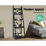 Bookcase Display Storage Stand Rack Foldable Ladder Coffee Shelf 5 Level Book Shelves