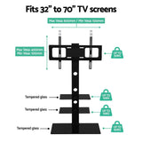 TV Stand 32 to 70 Inch Bracket Mount Swivel Height Adjustable  Black - STAND A L O N E