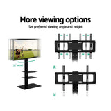 TV Stand 32 to 70 Inch Bracket Mount Swivel Height Adjustable  Black - STAND A L O N E
