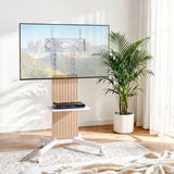TV Floor Stand for 32-65" Mount Bracket Universal Adjustable Height with Wheels