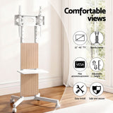 TV Floor Stand for 32-65" Mount Bracket Universal Adjustable Height with Wheels