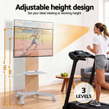 TV Floor Stand for 32-65" Mount Bracket Universal Adjustable Height with Wheels