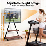 TV Stand Rolling Cart Wheels 32-75" Heavy Duty 133kg Mount Bracket