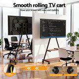 TV Stand Rolling Cart Wheels 32-75" Heavy Duty 133kg Mount Bracket
