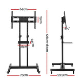 TV Stand for 23"-65" TVs Mount Bracket Portable on wheels