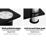 TV Stand TV Storage Media Stand TV Tempered Glass Stand with 3 Tiers