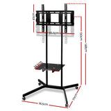 TV Stand floor for 32” to 65” TV with rotating castor wheels screen Modern Practical -STAND A L O N E