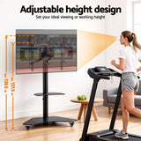 TV Stand for 40-100" Mount Bracket Adjustable Height with Wheels Universal