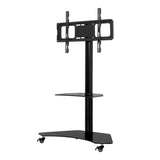 TV Stand for 32 to 70 Inch Screens Portable wheels Swivel Adjustable Black STAND A L O N E