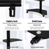 TV Stand for 32 to 70 Inch Screens Portable wheels Swivel Adjustable Black STAND A L O N E