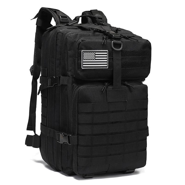 Tactical Backpack Travel Backpack Outdoor Backpack Durable Backpack Organized - Black - Size Routine 45L