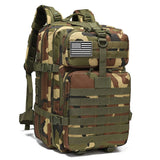 Tactical Backpack Travel Backpack Outdoor Backpack Durable Backpack Organized - Black - Size Routine 45L