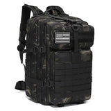 Tactical Backpack Travel Backpack Outdoor Backpack Durable Backpack Organized - Black - Size Routine 45L