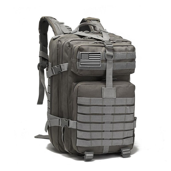 Tactical Backpack Travel Backpack Outdoor Backpack Durable Backpack Organized - Gray - Size Routine 45L