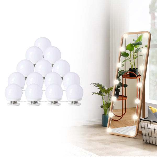 LED Makeup Vanity Lights with 14 Dimmable Light Bulbs, Hollywood Style 3 Color Modes