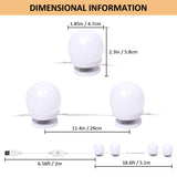 LED Makeup Vanity Lights with 14 Dimmable Light Bulbs, Hollywood Style 3 Color Modes