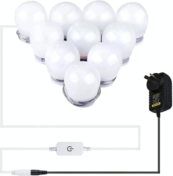 Mirror Lighting Hollywood LED Vanity Mirror Lights Kit, to use and make Dimmable Makeup mirror