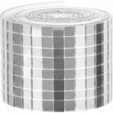 Mirror Mosaic Tiles Sticker  Self Adhesive Glass Mini Square Mirror Wall Sticker For Diy Crafts