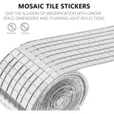 Mirror Mosaic Tiles Sticker  Self Adhesive Glass Mini Square Mirror Wall Sticker For Diy Crafts