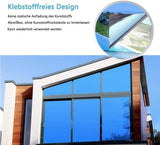 2m Self-Adhesive Window Film Mirror Reflective Sun Protection UV Block Heat Privacy, 40cm x 2m, Blue