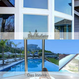50cmx2m Self-Adhesive Window Film Mirror Reflective Sun Protection UV Block Heat Privacy, Blue