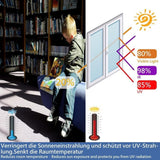 Mirror Reflective Self-Adhesive Window Film for Sun Protection UV Blocking and Privacy, Gray, 50cmx2m