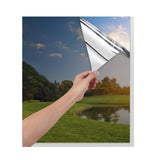 Mirror Reflective Self-Adhesive Window Film for Sun Protection UV Blocking and Privacy, Silver, 40cmx5m