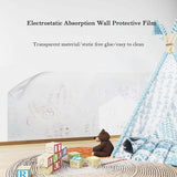 Transparent Wall Protection Film Static Adhesion Removable Durable Water and Oil Resistant Easy to Clean Furniture Foil Wall Decoration, 40 cm × 5 m