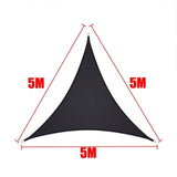 5x5x5m Waterproof Outdoor Triangular Sun Sail UV Protective Shade Net for Camping Garden and Pool, Dark Yellow