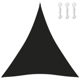 5x5x5 m Waterproof Outdoor Triangular Sun Sail UV Protective Shade Net for Camping Garden Terrace and Pool, Black
