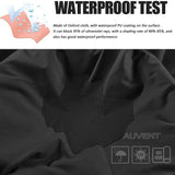 5x5x5 m Waterproof Outdoor Triangular Sun Sail UV Protective Shade Net for Camping Garden Terrace and Pool, Black
