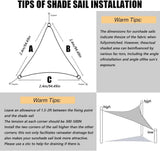 5x5x5 m Waterproof Outdoor Triangular Sun Sail UV Protective Shade Net for Camping Garden Terrace and Pool, Black