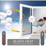 Window film One-way mirror solar protection glass sticker - Blue silver 40x300 cm