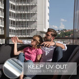 Window One-way mirror film sun protection glass sticker - Campaign - Silver -40x200cm