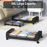Under Bed Storage Rolling 50L Large Capacity and Wheels  Containers XXL OPTION 1